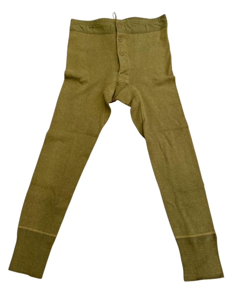 US WWII Wool Drawers OD Size 32 Dated 1943