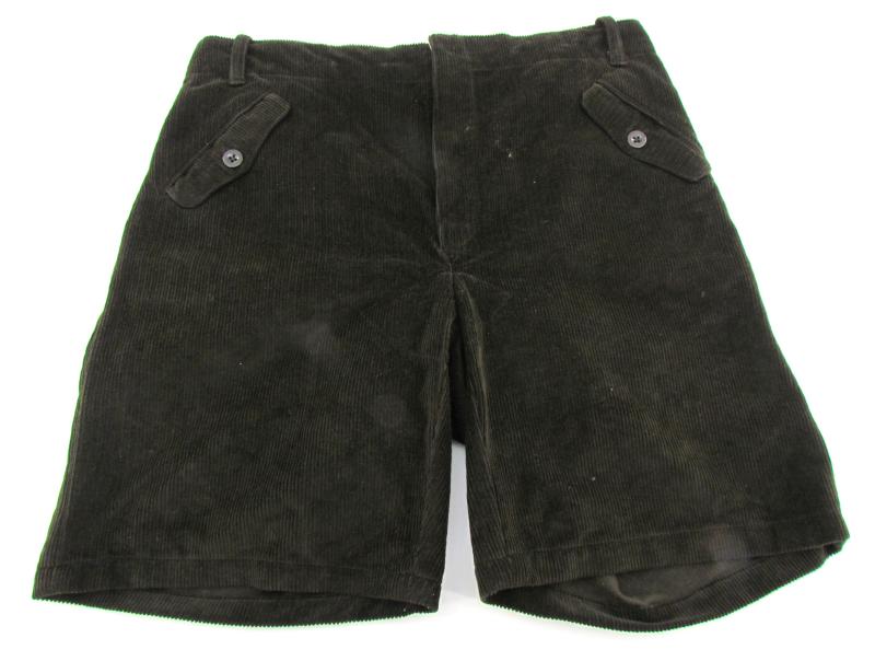Hitler-Youth Corduroy Shorts with RZM Tag
