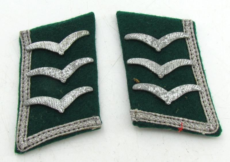 Luftwaffe Field Division Feldwebel Greatcoat collar tabs