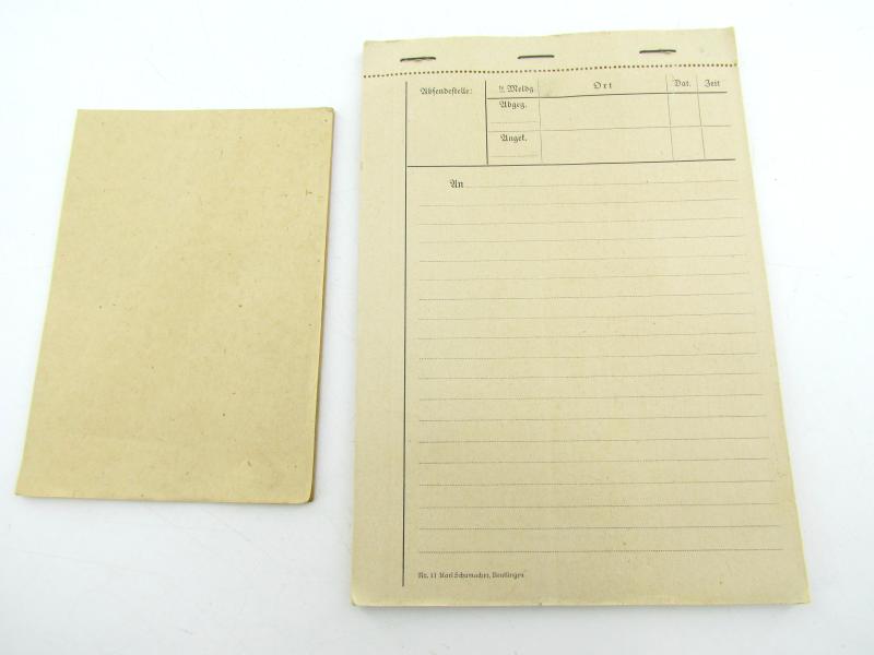 German mapcase notebook ( Melde-Block )