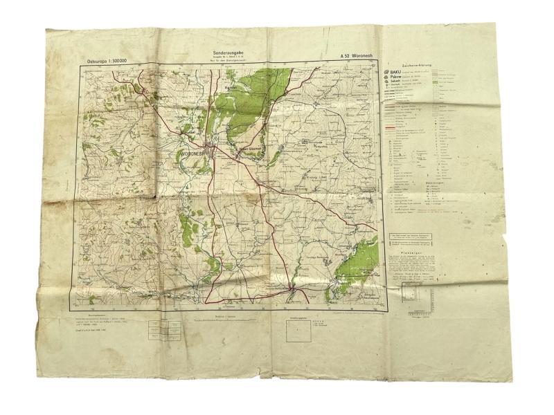 Deutsche Heereskarte Sonderausgabe A52 'Woronesh'