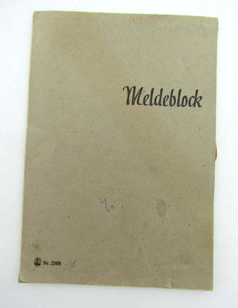 German mapcase notebook ( Melde-Block )