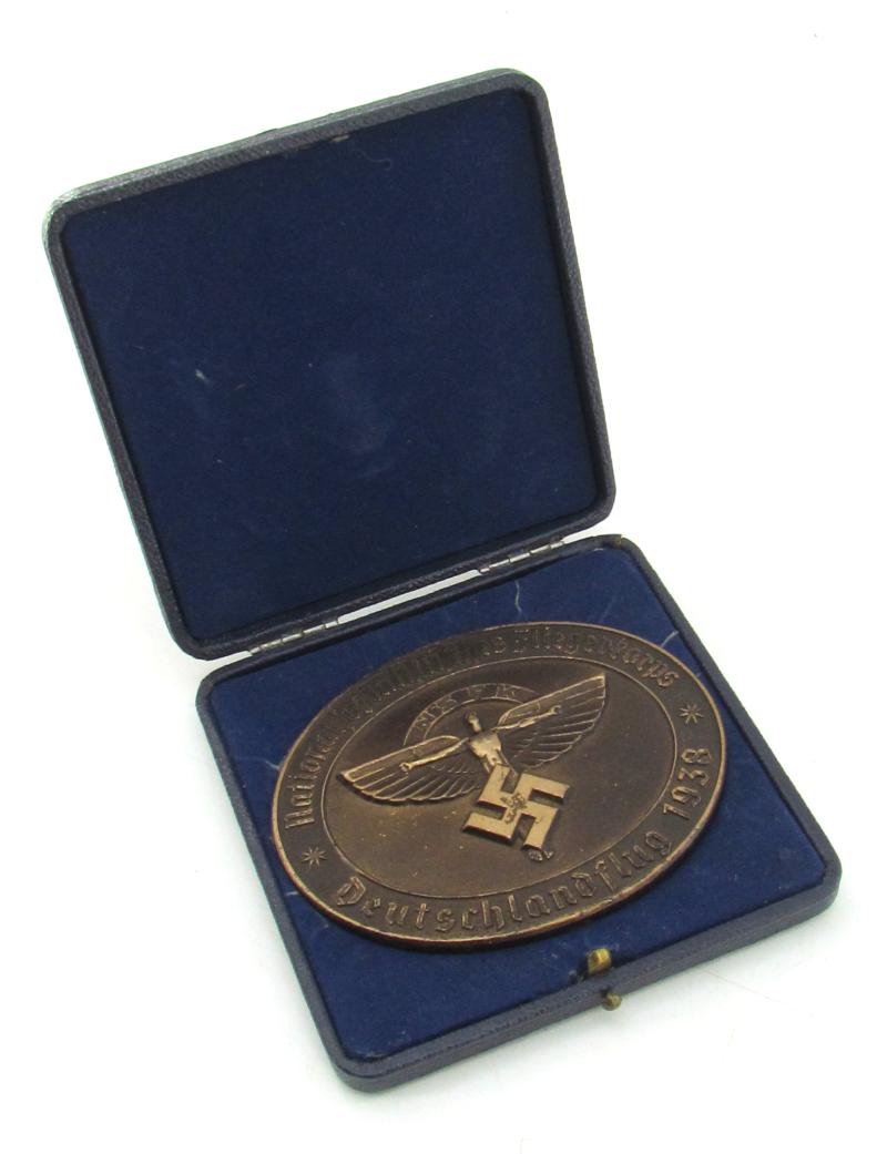 NSFK “Deutschlandflug 1938” Plaque in Case – Serial No. 1178