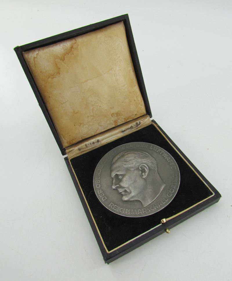 German Luftwaffe Göring Award Plaque – 74 mm – Technical Service in Case