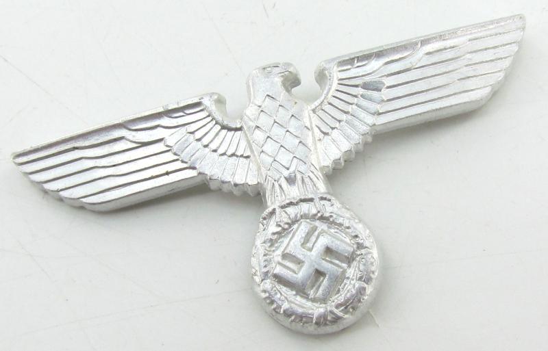 NSDAP visor cap eagle in aluminum by RZM M1/44