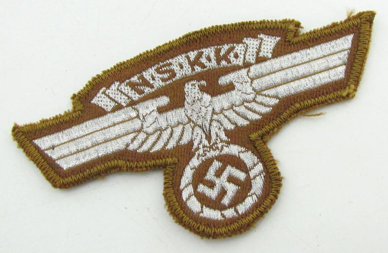 NSKK ( 'National Socialistisches Kraftfahr Korps' ) Sleeve Eagle with RZM Label