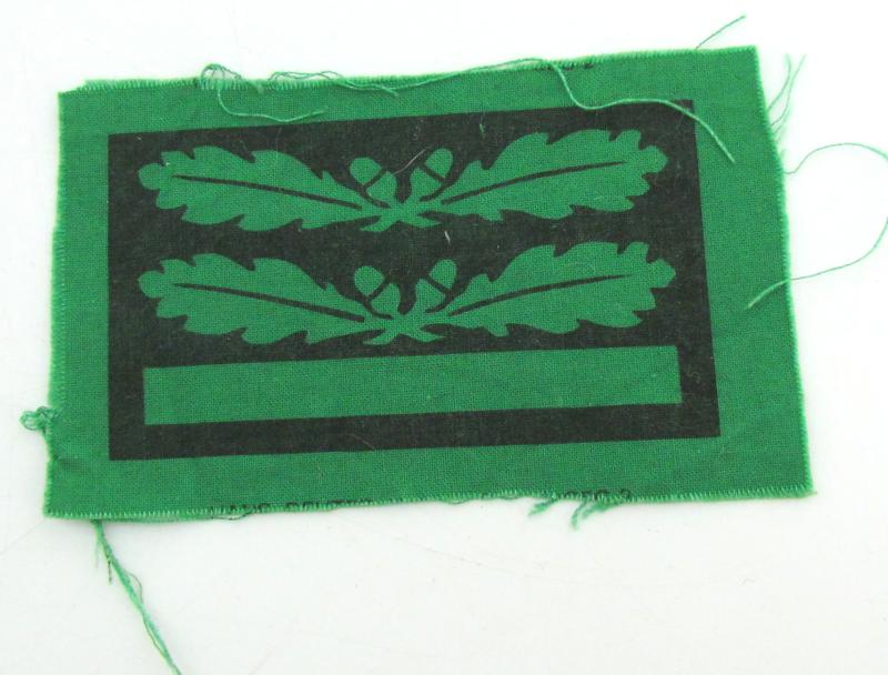 Printed Heer/Waffen-SS camouflage rank patch