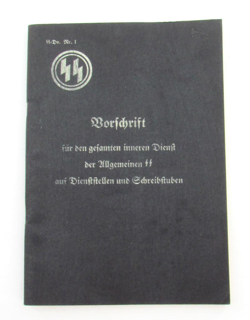 Extremely rare SS internal regulations booklet. ( 1938. nr 1 )