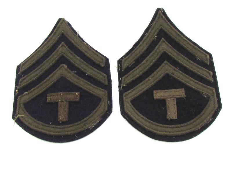 U.S. WWII Army Technician 3rd Grade (T/3) Sleeve Patches