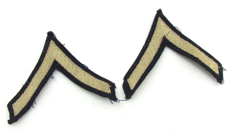 US WWII Private First Class Chevron Set