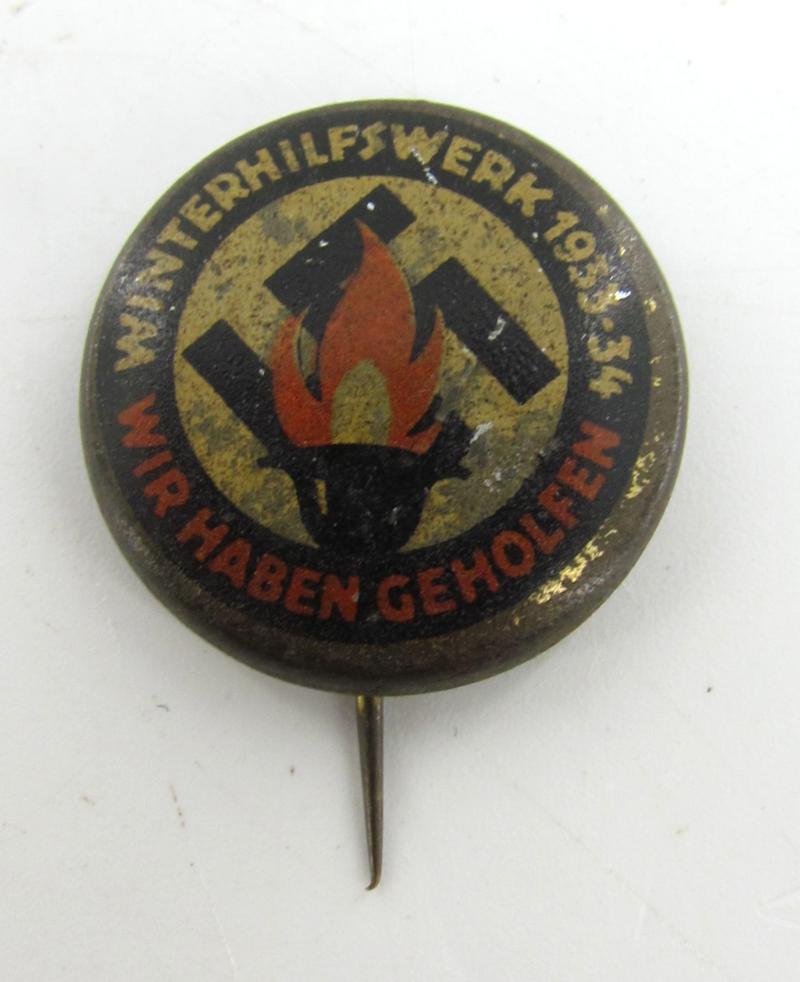 Winter Relief Fund 1933-34 (WHW) Badge