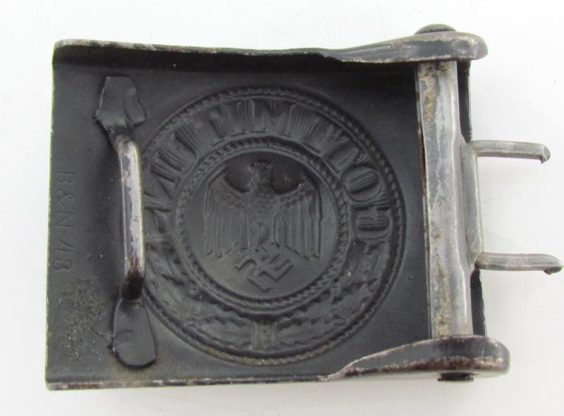 Wehrmacht (Heer) Steel belt buckle marked B&N 43