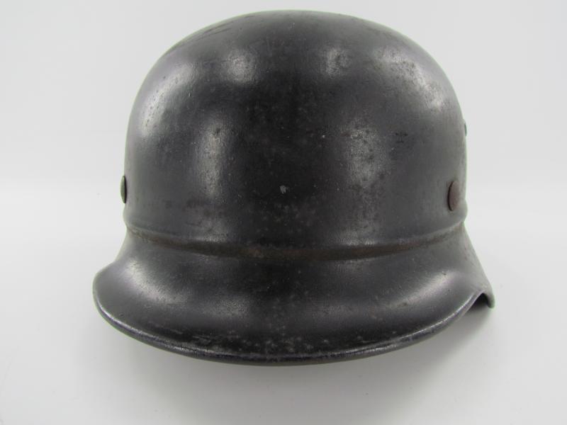 M35 Double Decal Polizei ‘beaded’ Luftschutz Helmet EF66