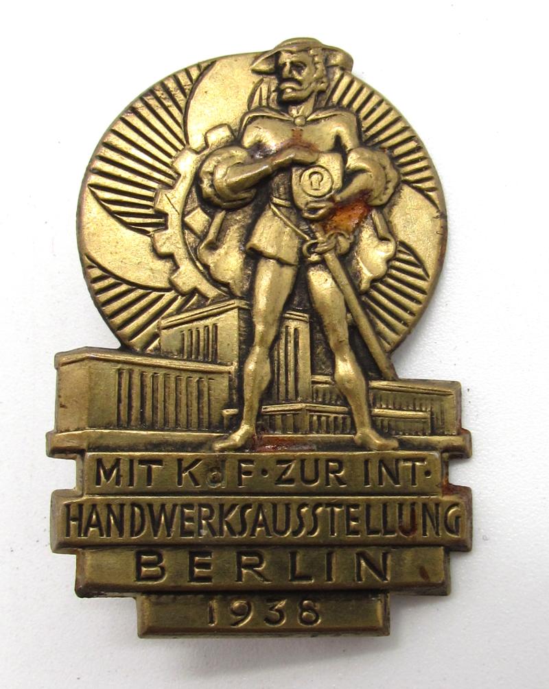 (KDF)1938 Berlin International Handicraft Exhibition Badge