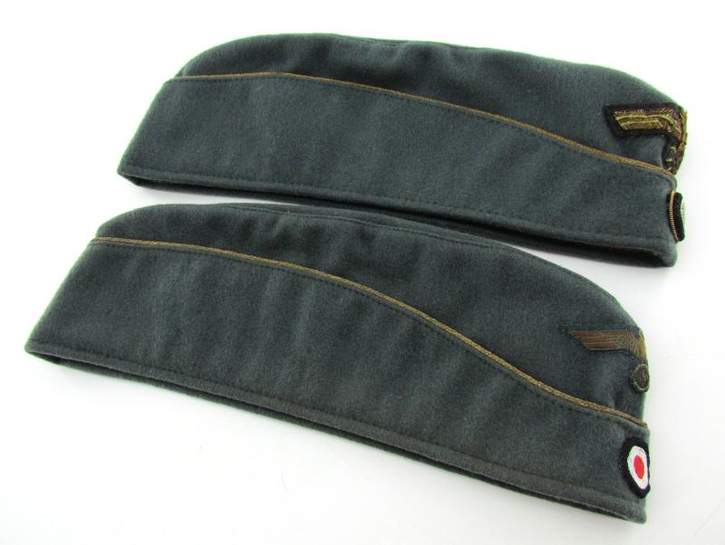 2x Kriegsmarine Coastal Artillery Officer's Overseas Cap