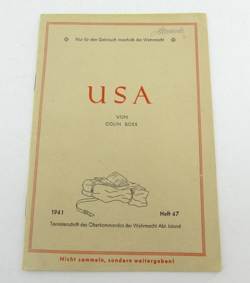 Wehrmacht USA  America booklet army publication 1941