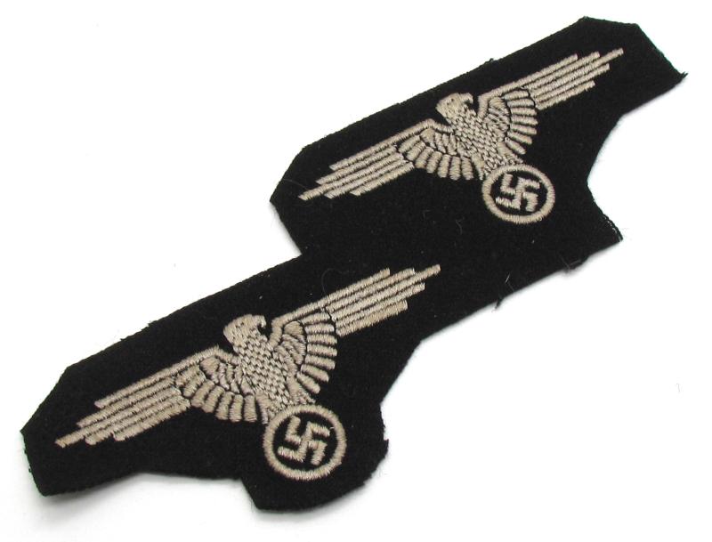2x Waffen-SS Sleeve Eagles on a factory Sheet