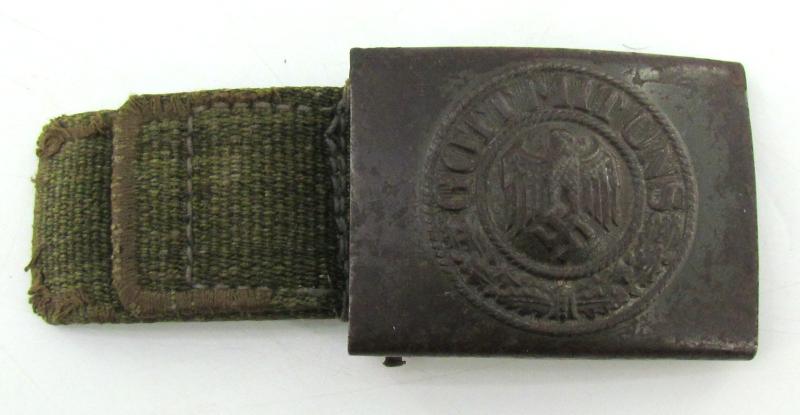 Wehrmacht (Heer) tropical ‘Afrikakorps’ steel belt buckle ( RS&S )