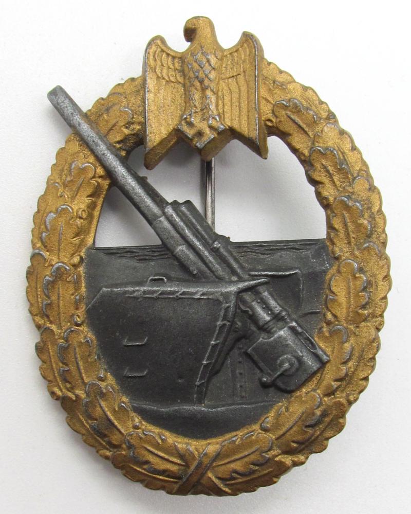 Kriegsmarine coastal artillery badge (FLL43)