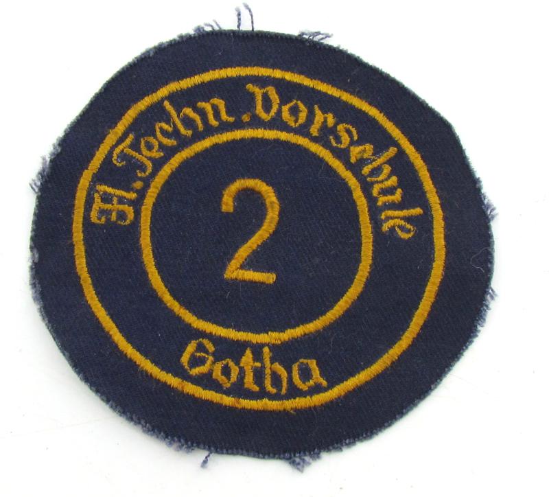 Flieger-HJ 'Fl. Tech.Vorschule Gotha 2' Arm Patch with RZM Label